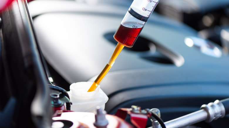 Removing air bubbles from a brake system