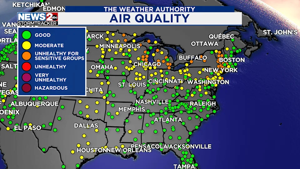 How will wildfires in Canada affect Middle Tennessee’s air quality?