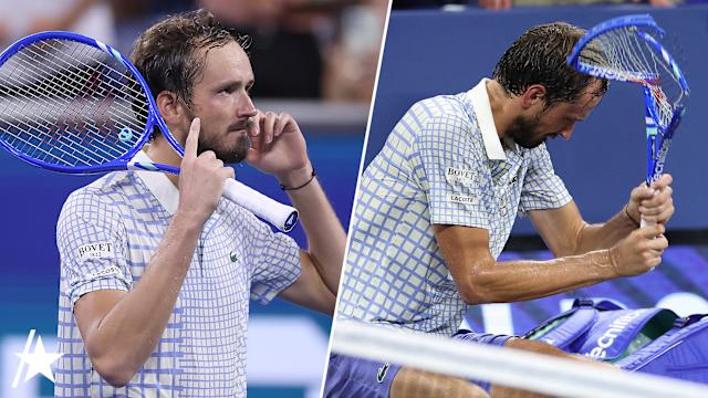 US Open: Daniil Medvedev fined $42.5K for meltdown, racket smash in wild loss to Benjamin Bonzi