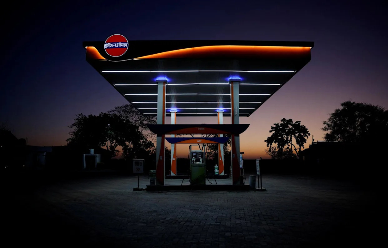 <span>An Indian oil fuel station in Sonipat, India, on 5 March 2025.</span><span>Photograph: Anushree Fadnavis/Reuters</span>