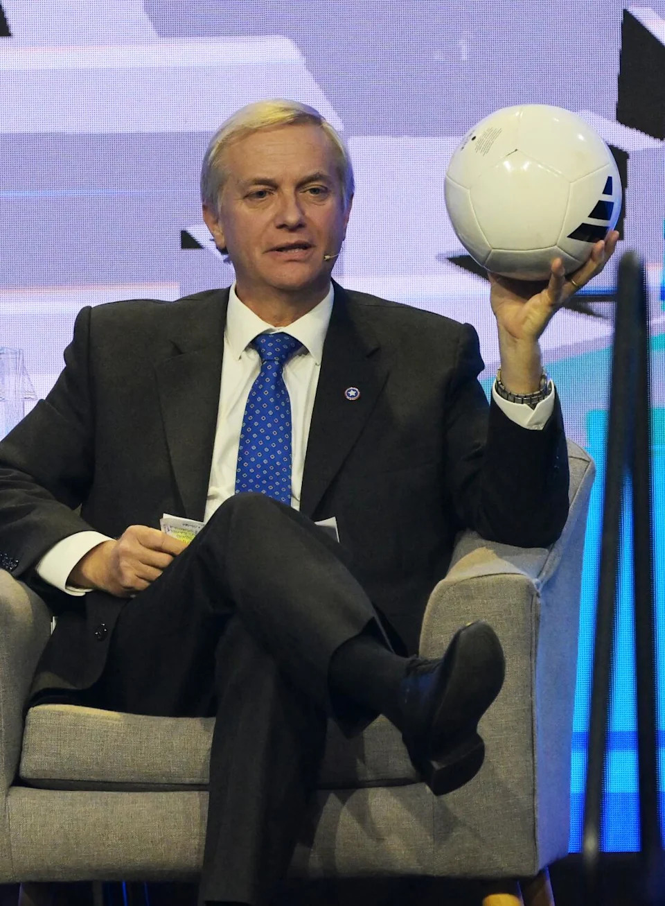 Chile's presidential candidate José Antonio Kast of the Republican party speaks during the Construction Week