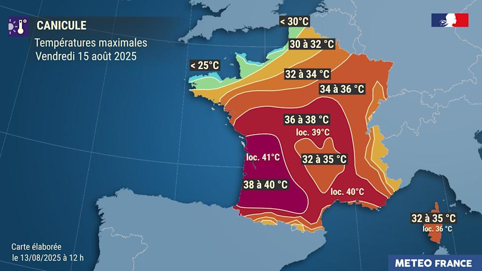 Météo : pour le week-end du 15 août, un « nouveau pic caniculaire » est attendu