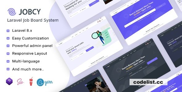 Jobcy v1.10.0 - Laravel Job Board Multilingual System - nulled