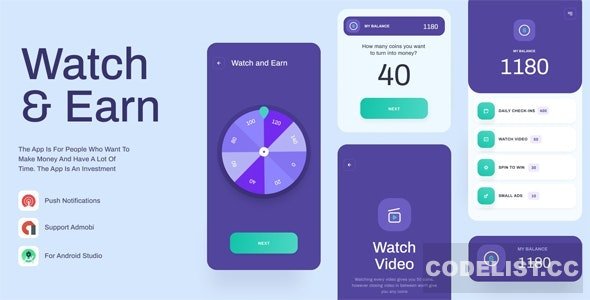 Watch And Earn v1.2 - Android App Source Code Watch And Earn v1.2 - Android App Source Code