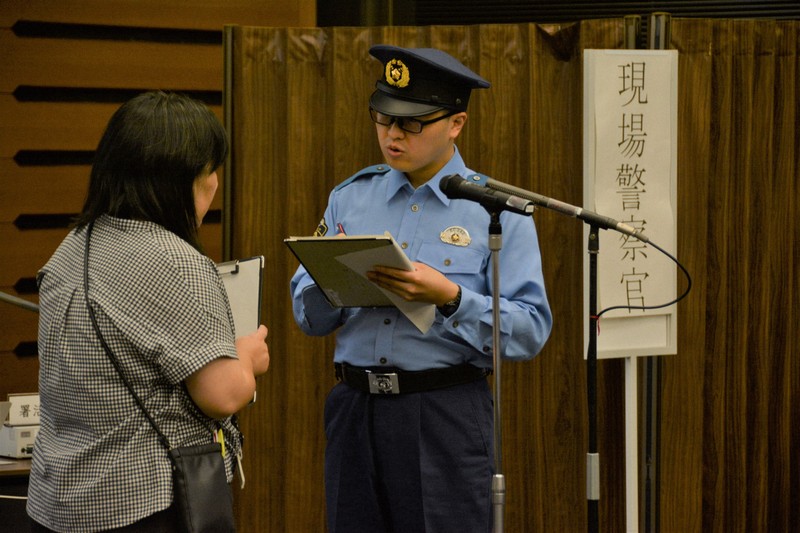 警察署の代表20人が無線通話の競技会　110番の対応スキル向上図る