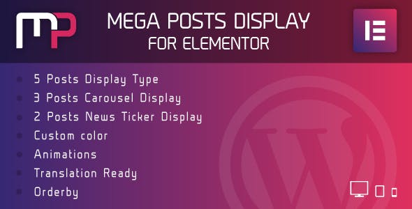 Mega Posts Display for Elementor v1.0 - Premium Wordpress Plugin