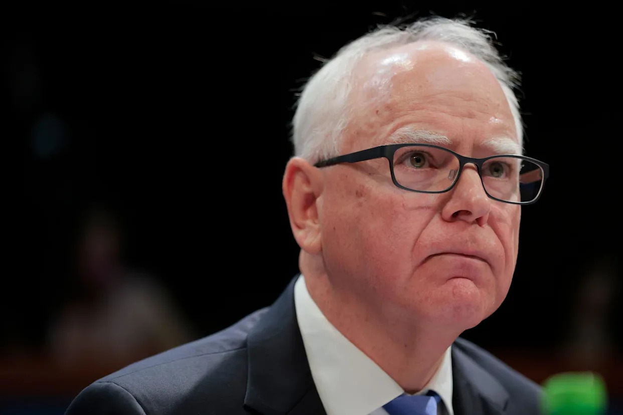 <span>Minnesota governor Tim Walz listens during a hearing with the House oversight committee at the US Capitol on 12 June 2025.</span><span>Photograph: Anna Moneymaker/Getty Images</span>