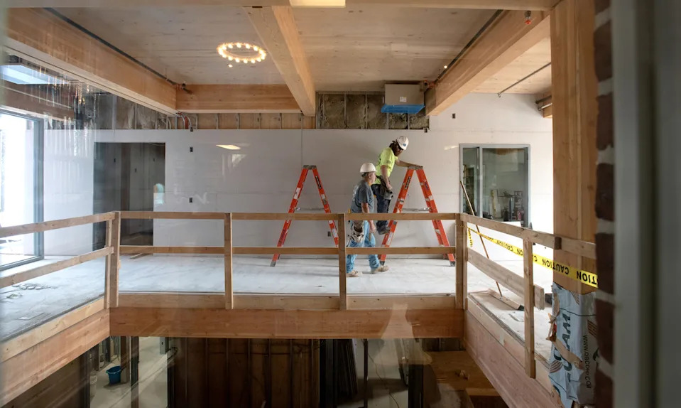 construction crew at work.