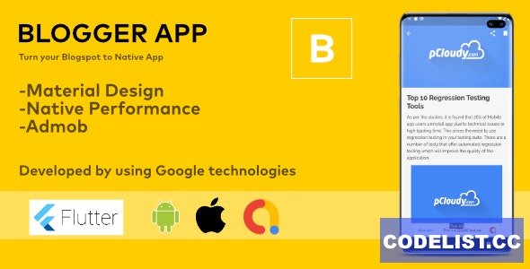 Blogger app v1.0 - convert blogspot into native app