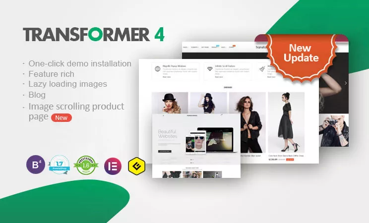Transformer PrestaShop Theme - Premium Responsive PrestaShop Theme v4.6.0