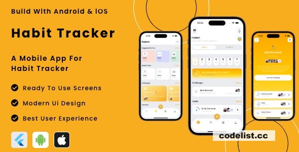 Habit Tracker App v1.0 - Flutter Mobile App Template
