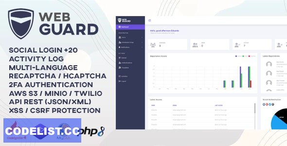 WebGuard v1.3.0 - Advanced PHP Login and User Management - nulled