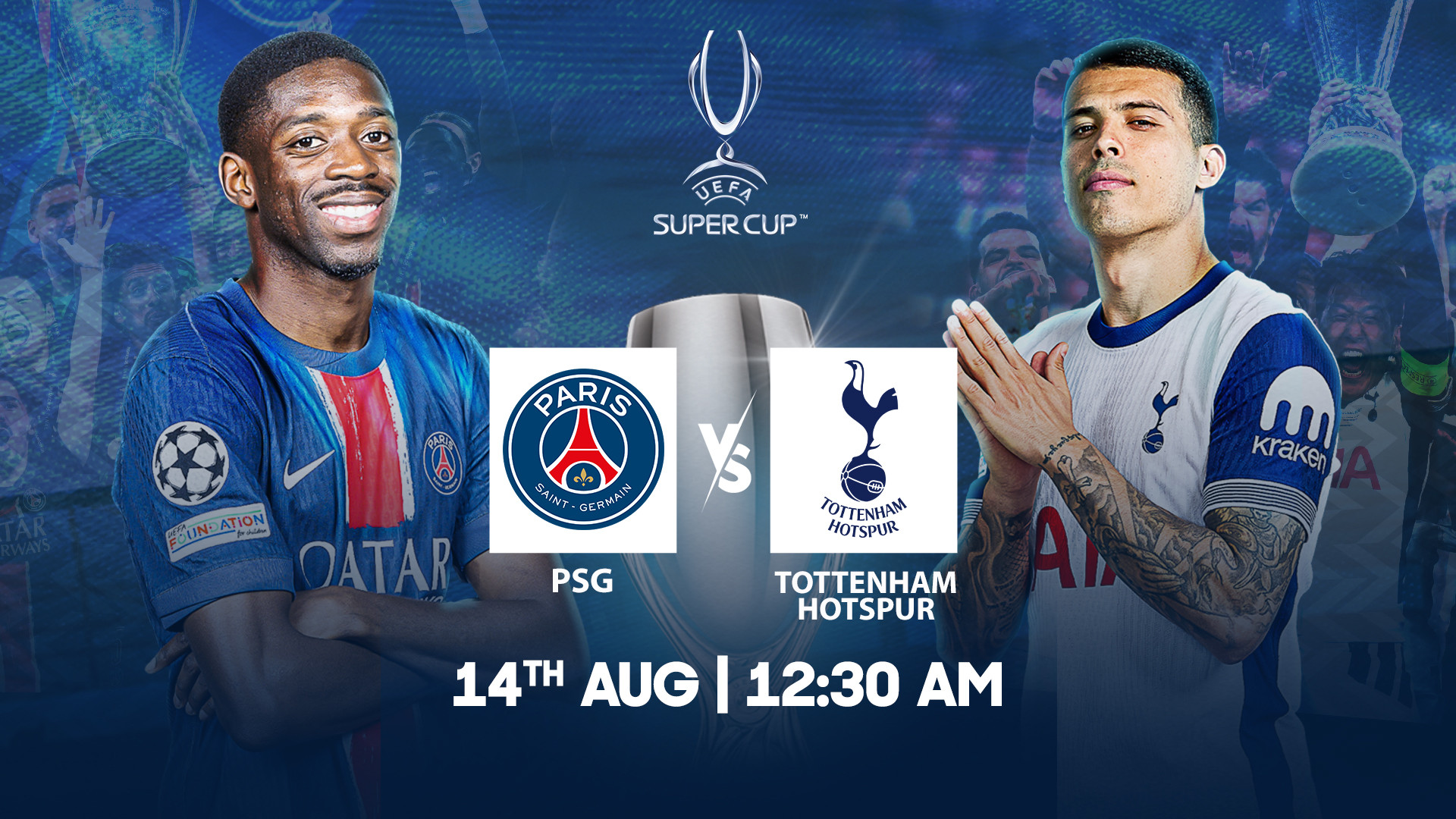 Link xem trực tiếp PSG vs Tottenham Siêu cúp châu Âu ngày 14/8/2025