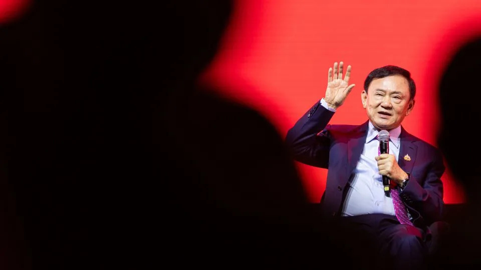Former Thai Prime Minister Thaksin Shinawatra speaks at the Splash Soft Power Forum in Bangkok, Thailand on July 9, 2025. - Lauren DeCicca/Getty Images