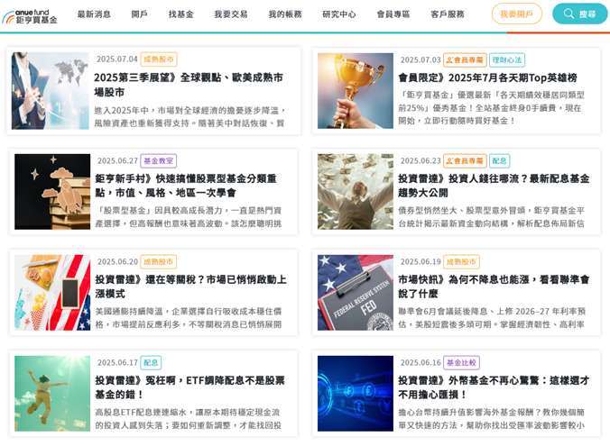 資料來源：鉅亨買基金。