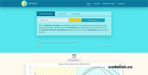 Yet Another Biorhythm Calculator PHP