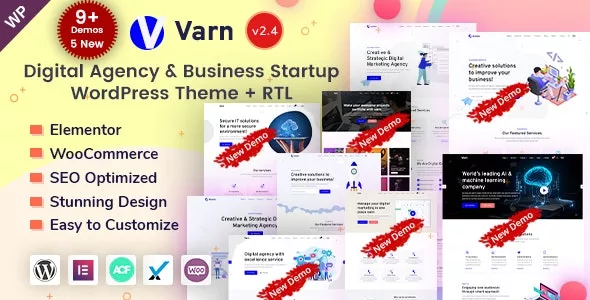 Varn - Elementor IT & SEO Agency WordPress Theme v2.4