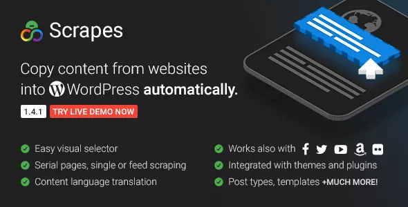 Scrapes - Automatic WordPress Scraper and Content Crawler Plugin v3.2.0