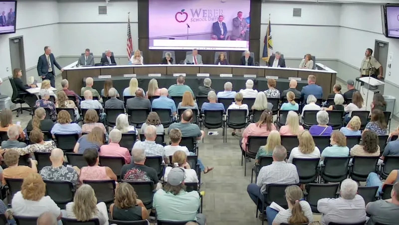 Weber School District held a hearing on its proposed tax increase for 2025-2026 on Wednesday, Aug. 6, 2025, in Washington Terrace. It's one of many Utah entities proposing increases.