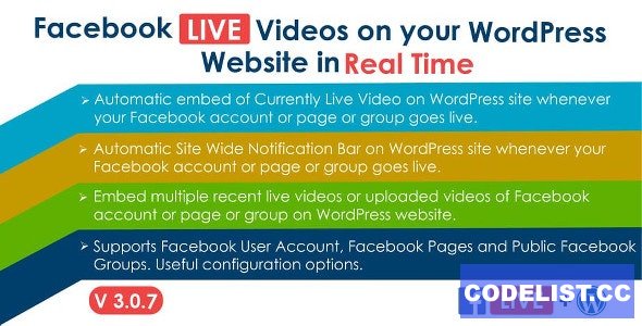 Facebook Live Video Auto Embed for WordPress v3.0.7
