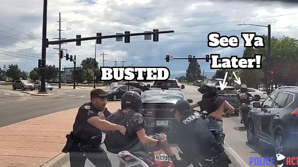 Watch: Cops Grab Reckless Rider Off His Motorcycle