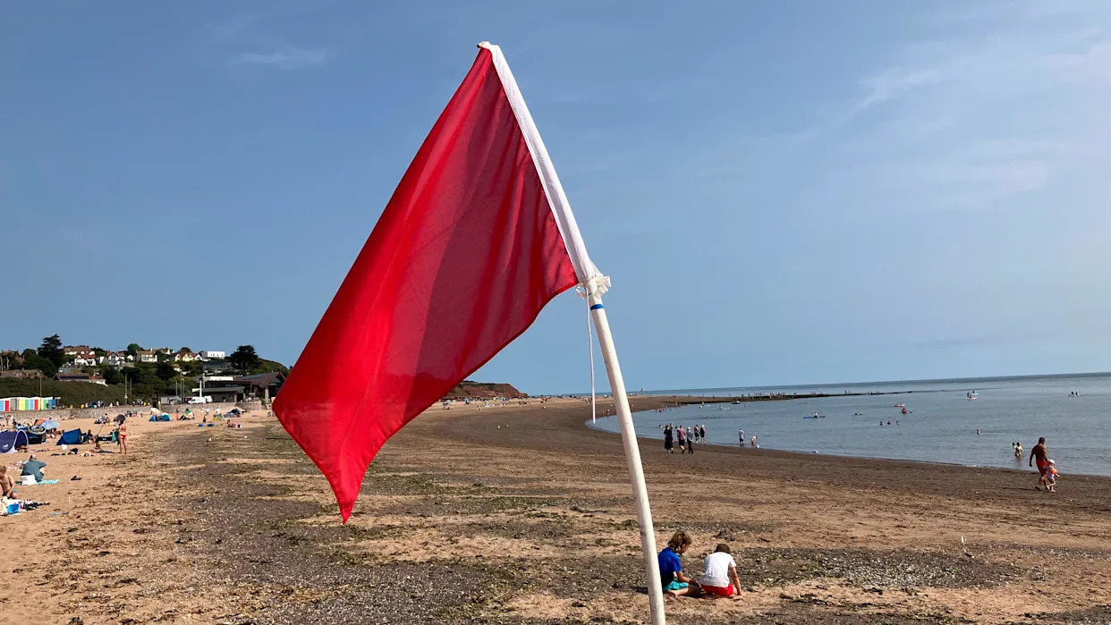 Beachgoers told to exit water due to sewage