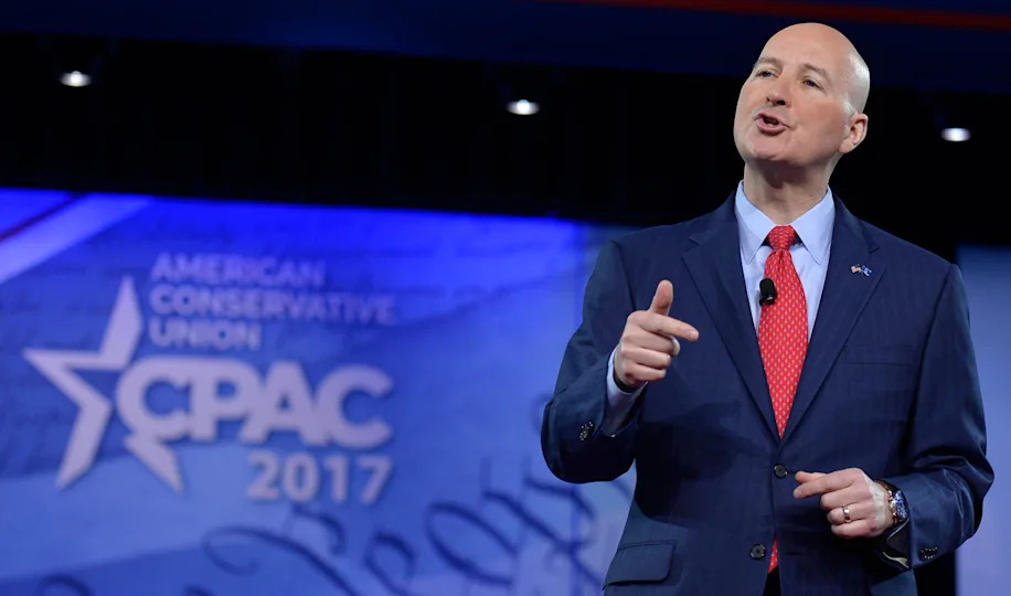 File: Nebraska Gov. Pete Ricketts speaks to the Conservative Political Action Conference (CPAC) at National Harbor, Maryland, February 24, 2017. / Credit: Mike Theiler / AFP/Getty Images