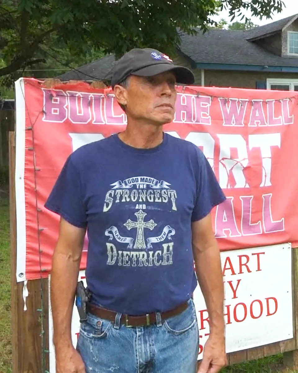 Douglas Dietrich said the social media attention leads him to want to keep the sign in place. (WITN)
