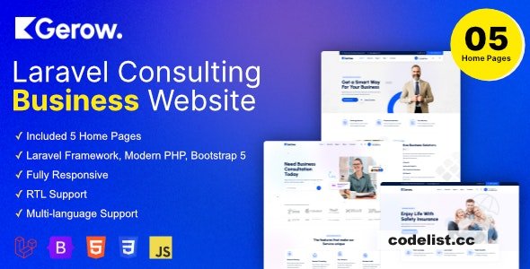 Gerow v1.6.0 - Business Consulting Laravel Script - nulled