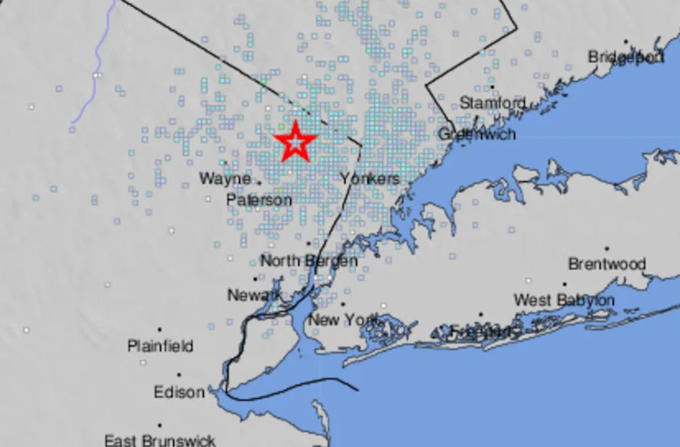 A magnitude 2.7 earthquake was recorded in New Jersey Wednesday, the second in four days to hit the east coast region (United States Geographical Survey)