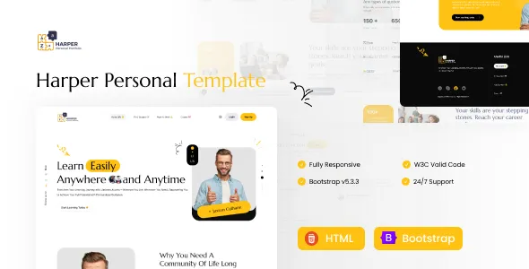 HARPER - Personal Portfolio HTML Template v1.0