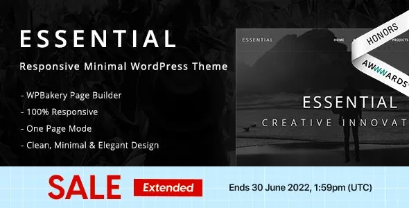 Essential - Responsive Minimal WordPress Theme