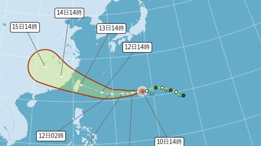 本星期打風｜楊柳恐直接穿過台灣　台氣象署：周三及周四最接近