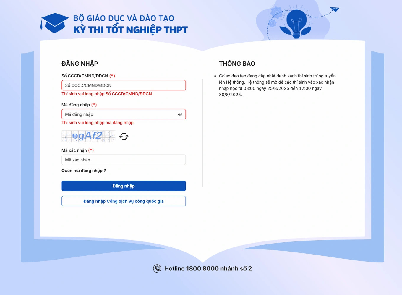 Thời điểm hủy kết quả trúng tuyển đại học nếu thí sinh không làm điều này