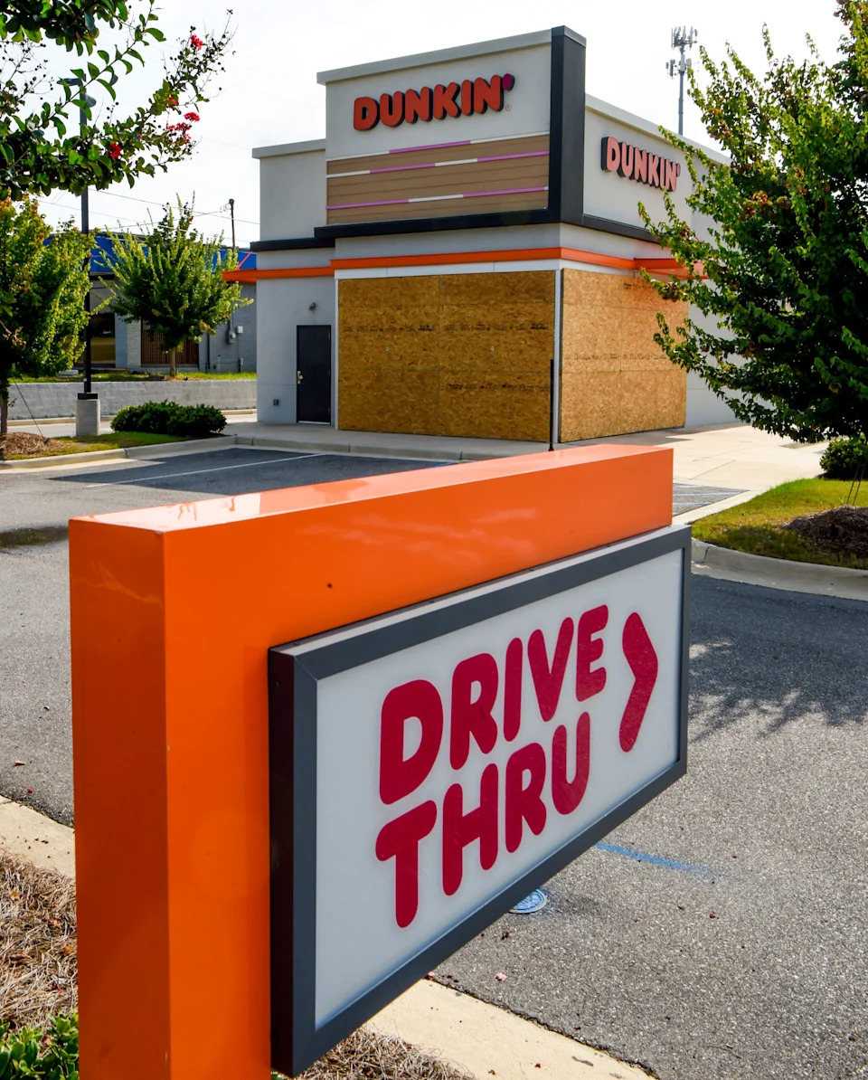 The closed Dunkin’ location at 2035 Eastern Blvd. in Montgomery Ala., as seen on Friday August 22, 2025.