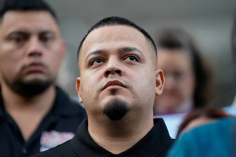 Elizabeth Frantz/Reuters - PHOTO: Kilmar Abrego Garcia, attends an event with supporters, as he appears for a check-in at the ICE Baltimore field office three days after his release from criminal custody in Tennessee, in Baltimore, Maryland, August 25, 2025.