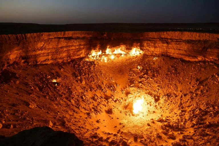Turkmenistan's methane-spewing 'Gateway to Hell' loses its anger