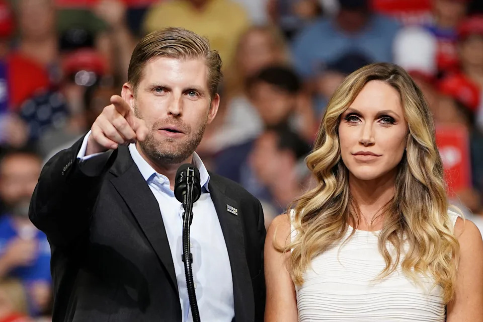 Lara Trump, who married Eric Trump in 2014, now hosts a talk show on the Fox News Channel and occasionally releases Christian pop. / REUTERS/Carlo Allegri