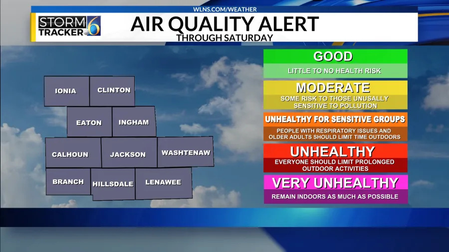Most of Michigan under air quality advisory due to Canadian wildfire smoke
