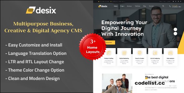 Desix v2.1 - Multipurpose Business, Creative & Digital Agency CMS 