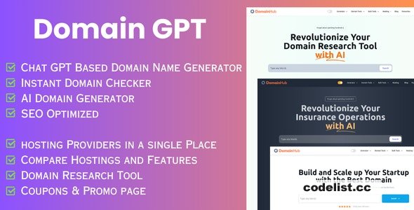 Domain GPT - AI Domain Name Generator - Domain Tools - 9 August 2024