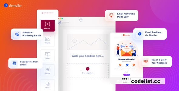 Elemailer v4.1.8 - Drag & Drop WordPress Email Template & Campaign Builder