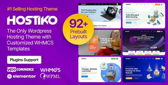 Hostiko - Hosting WordPress & WHMCS Theme v93.0