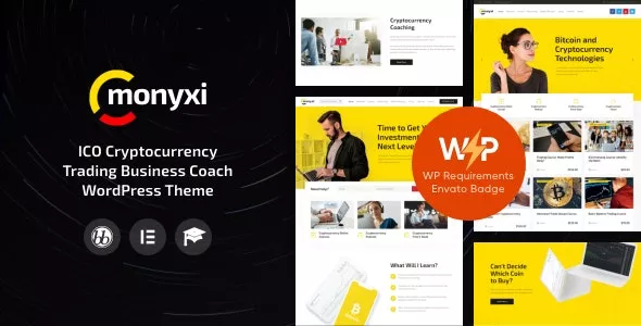 Monyxi - ICO Cryptocurrency Trading Business Coach WordPress Theme