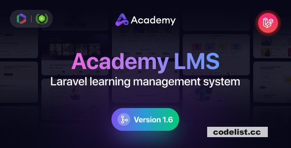 Academy LMS v1.6 - Laravel Learning Management System - nulled
