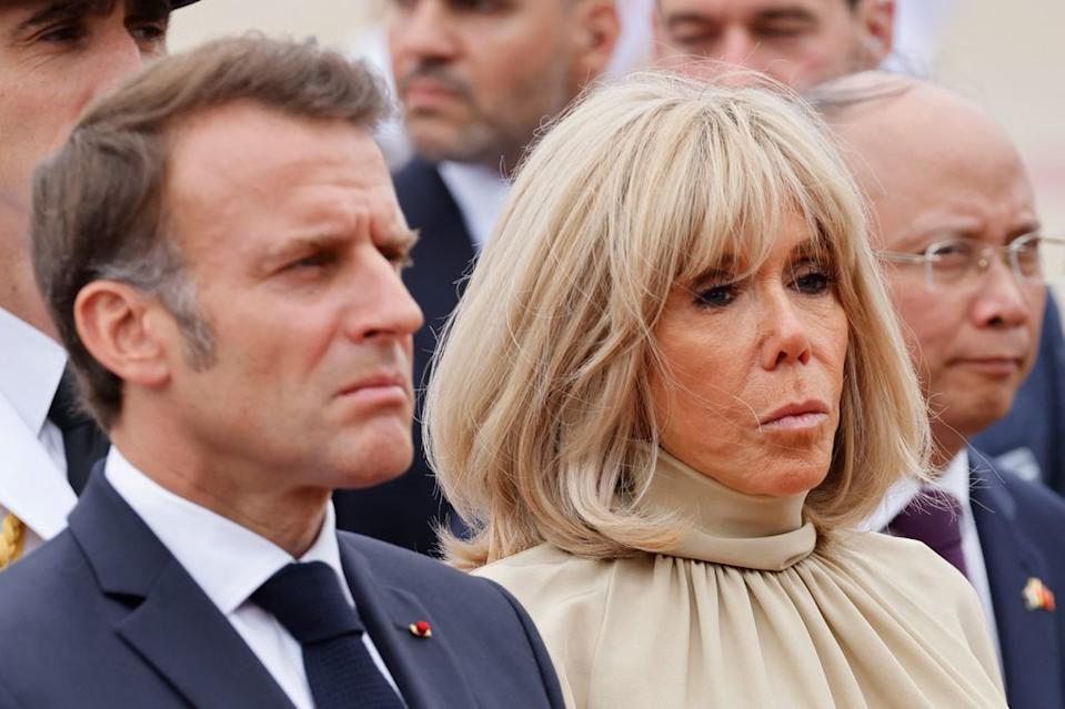 Emmanuel Macron y Brigitte Macron en Hanoi