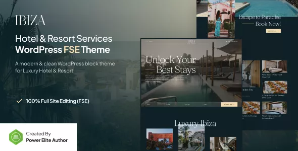 Ibiza - Luxury Hotel & Resort FSE WordPress Theme v1.0.1