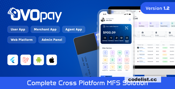 OvoPay v1.2 - Complete Cross Platform MFS Solution