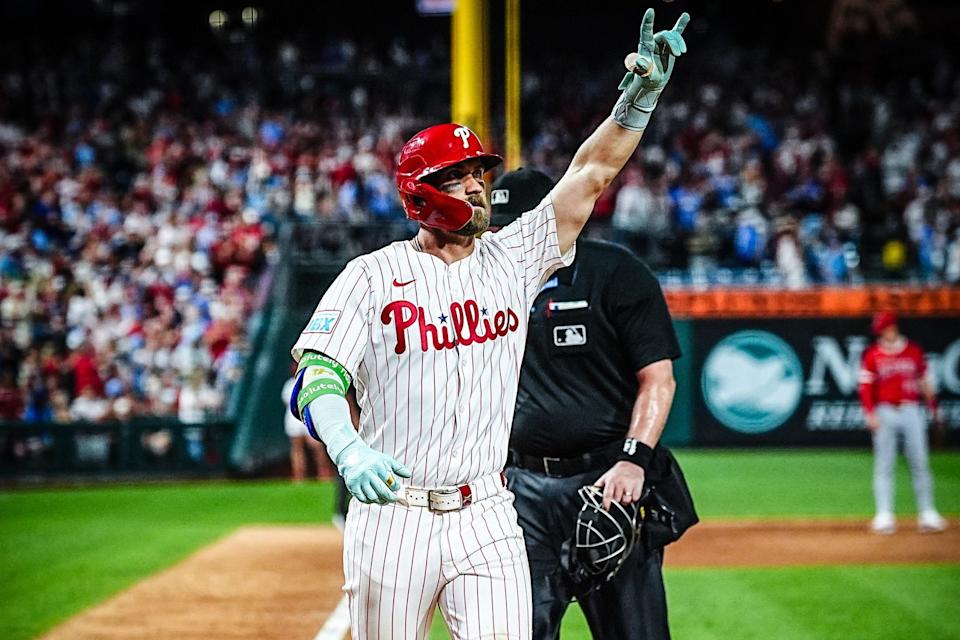 費城費城人球星Bryce Harper。翻攝自Philadelphia Phillies FB