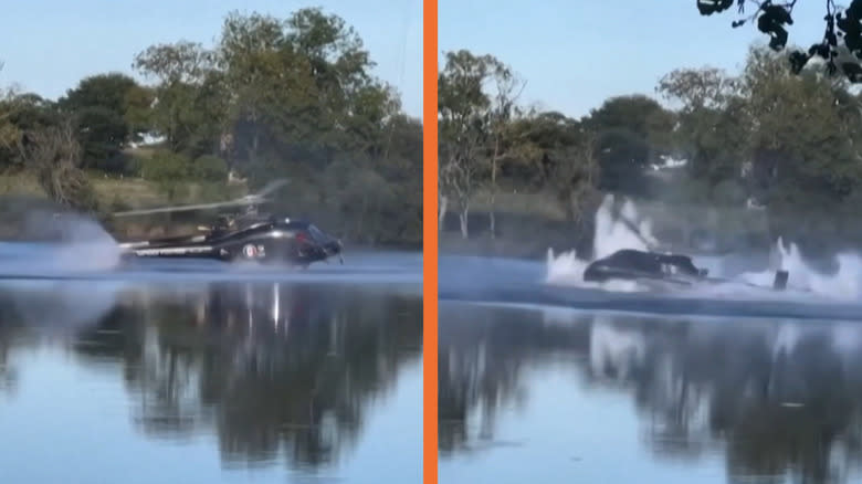 Helicopter Crashes Into Lake While Fighting Wildfire